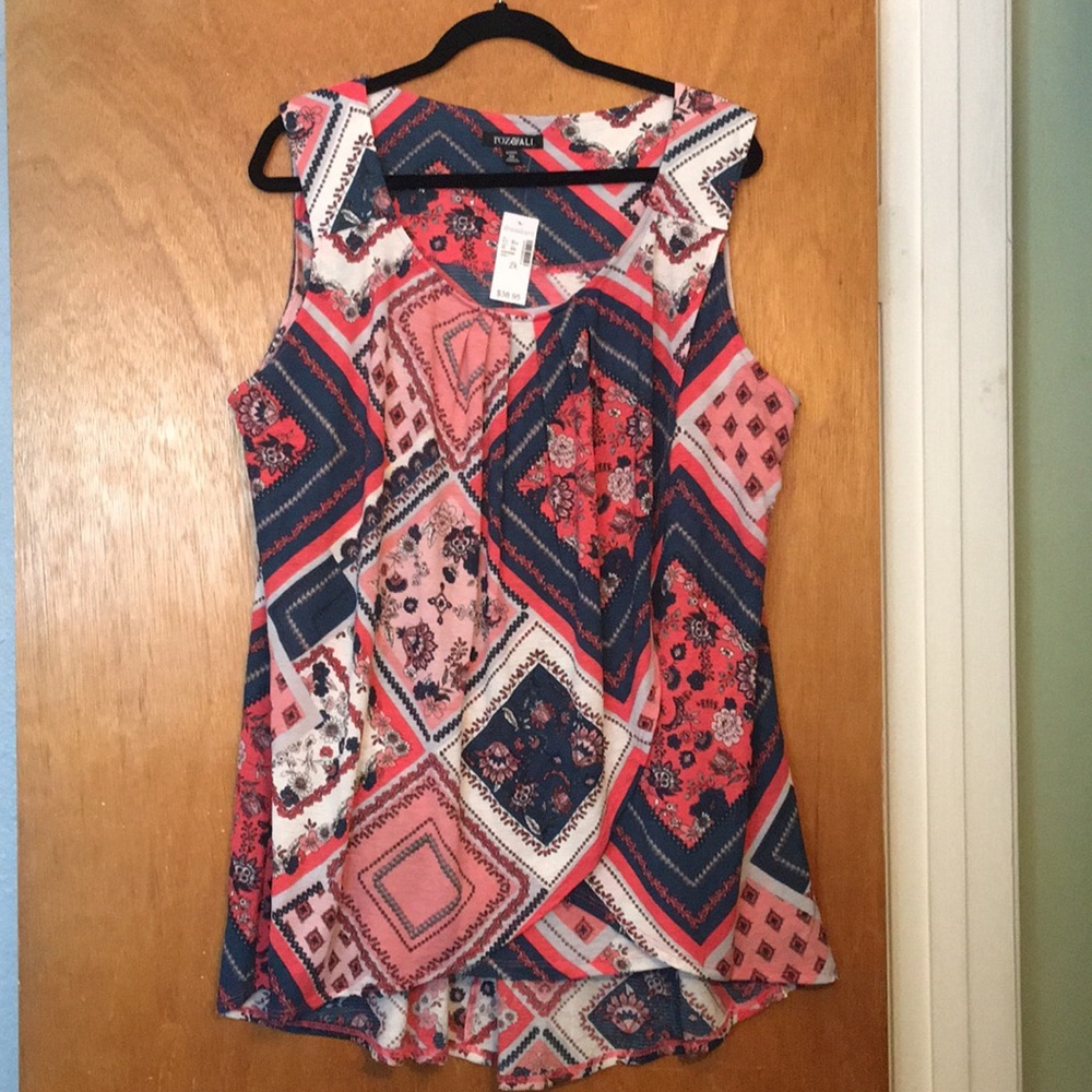 NWT. Roz & Ali high-low tulip-hem Women’s 2x